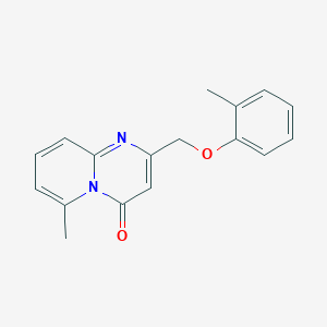molecular formula C17H16N2O2 B7514227 6-Methyl-2-[(2-methylphenoxy)methyl]pyrido[1,2-a]pyrimidin-4-one 