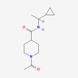 molecular formula C13H22N2O2 B7514231 1-acetyl-N-(1-cyclopropylethyl)piperidine-4-carboxamide 