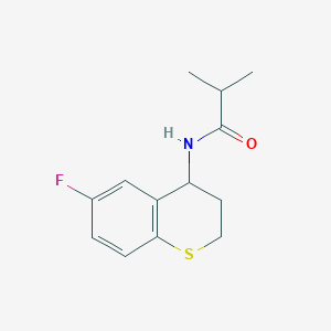 molecular formula C13H16FNOS B7514255 N-(6-fluoro-3,4-dihydro-2H-thiochromen-4-yl)-2-methylpropanamide 