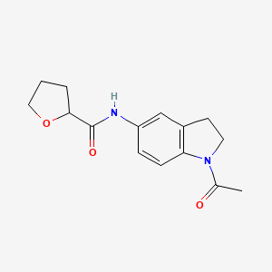 molecular formula C15H18N2O3 B7514265 N-(1-acetyl-2,3-dihydroindol-5-yl)oxolane-2-carboxamide 