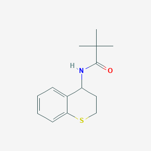 molecular formula C14H19NOS B7514281 N-(3,4-dihydro-2H-thiochromen-4-yl)-2,2-dimethylpropanamide 