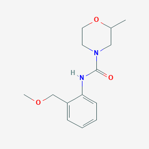 molecular formula C14H20N2O3 B7514283 N-[2-(methoxymethyl)phenyl]-2-methylmorpholine-4-carboxamide 