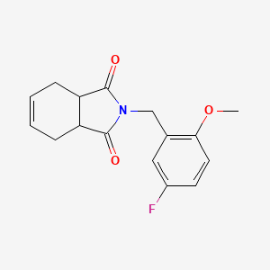 molecular formula C16H16FNO3 B7514301 2-[(5-Fluoro-2-methoxyphenyl)methyl]-3a,4,7,7a-tetrahydroisoindole-1,3-dione 