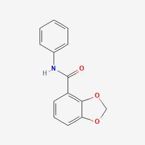 molecular formula C14H11NO3 B7514322 N-phenyl-1,3-benzodioxole-4-carboxamide 