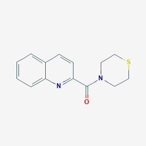 molecular formula C14H14N2OS B7514342 Quinolin-2-yl(thiomorpholin-4-yl)methanone 