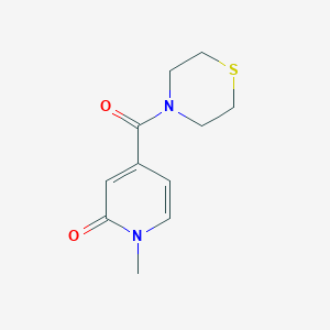 molecular formula C11H14N2O2S B7514357 1-Methyl-4-(thiomorpholine-4-carbonyl)pyridin-2-one 
