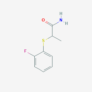 molecular formula C9H10FNOS B7514361 2-(2-Fluorophenyl)sulfanylpropanamide 