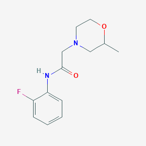 molecular formula C13H17FN2O2 B7514364 N-(2-fluorophenyl)-2-(2-methylmorpholin-4-yl)acetamide 