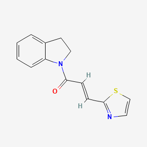 molecular formula C14H12N2OS B7514372 (E)-1-(2,3-dihydroindol-1-yl)-3-(1,3-thiazol-2-yl)prop-2-en-1-one 
