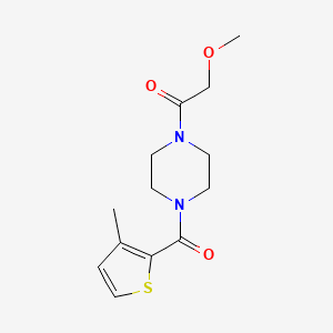 molecular formula C13H18N2O3S B7514381 2-Methoxy-1-[4-(3-methylthiophene-2-carbonyl)piperazin-1-yl]ethanone 