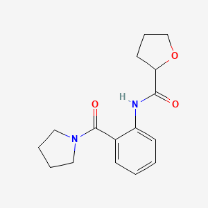 molecular formula C16H20N2O3 B7514397 N-[2-(pyrrolidine-1-carbonyl)phenyl]oxolane-2-carboxamide 