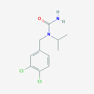 molecular formula C11H14Cl2N2O B7514449 1-[(3,4-Dichlorophenyl)methyl]-1-propan-2-ylurea 