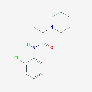 molecular formula C14H19ClN2O B7514474 N-(2-chlorophenyl)-2-piperidin-1-ylpropanamide 