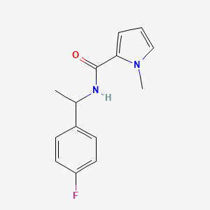 molecular formula C14H15FN2O B7514502 N-[1-(4-fluorophenyl)ethyl]-1-methylpyrrole-2-carboxamide 