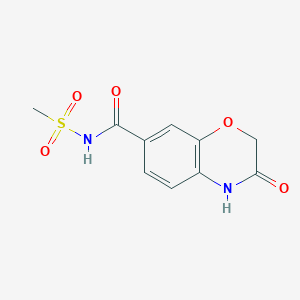 molecular formula C10H10N2O5S B7514525 N-methylsulfonyl-3-oxo-4H-1,4-benzoxazine-7-carboxamide 