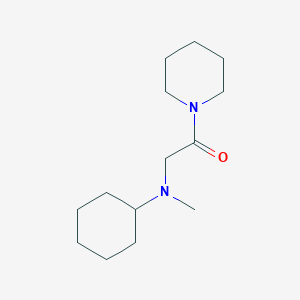 molecular formula C14H26N2O B7514528 2-[Cyclohexyl(methyl)amino]-1-piperidin-1-ylethanone 