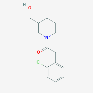 molecular formula C14H18ClNO2 B7514548 2-(2-Chlorophenyl)-1-[3-(hydroxymethyl)piperidin-1-yl]ethanone 