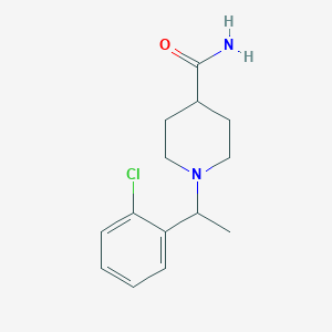 molecular formula C14H19ClN2O B7514589 1-[1-(2-Chlorophenyl)ethyl]piperidine-4-carboxamide 