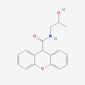 molecular formula C17H17NO3 B7514591 N-(2-hydroxypropyl)-9H-xanthene-9-carboxamide 