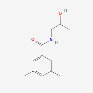 molecular formula C12H17NO2 B7514605 N-(2-hydroxypropyl)-3,5-dimethylbenzamide 