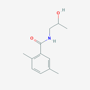 molecular formula C12H17NO2 B7514612 N-(2-hydroxypropyl)-2,5-dimethylbenzamide 