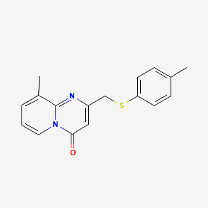 molecular formula C17H16N2OS B7514616 9-Methyl-2-[(4-methylphenyl)sulfanylmethyl]pyrido[1,2-a]pyrimidin-4-one 