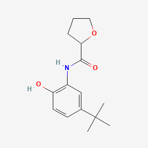 molecular formula C15H21NO3 B7514622 N-(5-tert-butyl-2-hydroxyphenyl)oxolane-2-carboxamide 