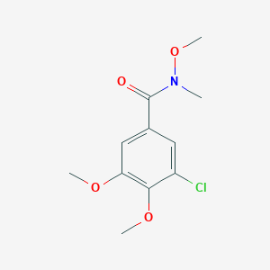 molecular formula C11H14ClNO4 B7514639 3-chloro-N,4,5-trimethoxy-N-methylbenzamide 