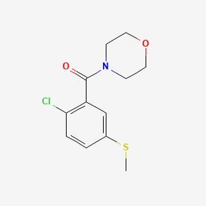 molecular formula C12H14ClNO2S B7514642 (2-Chloro-5-methylsulfanylphenyl)-morpholin-4-ylmethanone 