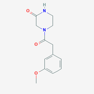 molecular formula C13H16N2O3 B7514650 4-[2-(3-Methoxyphenyl)acetyl]piperazin-2-one 