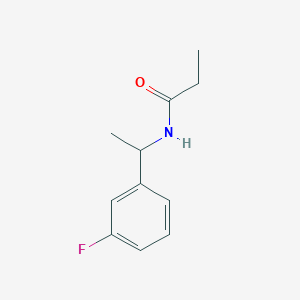 molecular formula C11H14FNO B7514657 N-[1-(3-fluorophenyl)ethyl]propanamide 