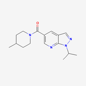 molecular formula C16H22N4O B7514662 (4-Methylpiperidin-1-yl)-(1-propan-2-ylpyrazolo[3,4-b]pyridin-5-yl)methanone 