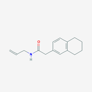 molecular formula C15H19NO B7514665 N-(prop-2-en-1-yl)-2-(5,6,7,8-tetrahydronaphthalen-2-yl)acetamide 