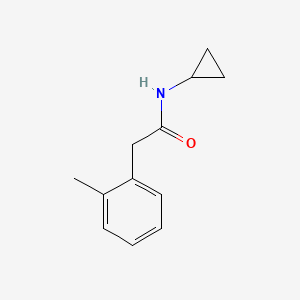molecular formula C12H15NO B7514667 N-cyclopropyl-2-(2-methylphenyl)acetamide 