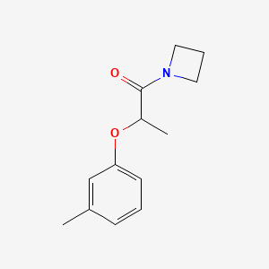 molecular formula C13H17NO2 B7514684 1-(Azetidin-1-yl)-2-(3-methylphenoxy)propan-1-one 