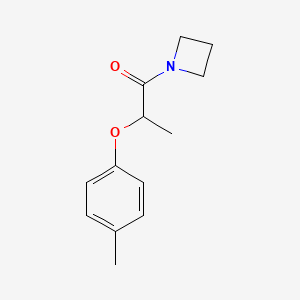 molecular formula C13H17NO2 B7514686 1-(Azetidin-1-yl)-2-(4-methylphenoxy)propan-1-one 