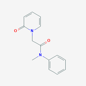 molecular formula C14H14N2O2 B7514692 N-methyl-2-(2-oxopyridin-1-yl)-N-phenylacetamide 