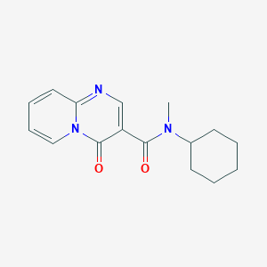 molecular formula C16H19N3O2 B7514716 N-cyclohexyl-N-methyl-4-oxopyrido[1,2-a]pyrimidine-3-carboxamide 