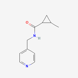 molecular formula C11H14N2O B7514717 2-methyl-N-(pyridin-4-ylmethyl)cyclopropane-1-carboxamide 