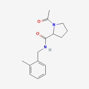 molecular formula C15H20N2O2 B7514720 1-acetyl-N-[(2-methylphenyl)methyl]pyrrolidine-2-carboxamide 