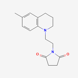 molecular formula C16H20N2O2 B7514727 1-[2-(6-methyl-3,4-dihydro-2H-quinolin-1-yl)ethyl]pyrrolidine-2,5-dione 