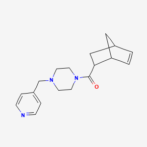 molecular formula C18H23N3O B7514746 2-Bicyclo[2.2.1]hept-5-enyl-[4-(pyridin-4-ylmethyl)piperazin-1-yl]methanone 