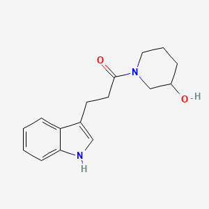molecular formula C16H20N2O2 B7514777 1-(3-hydroxypiperidin-1-yl)-3-(1H-indol-3-yl)propan-1-one 