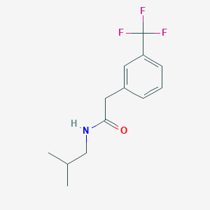 molecular formula C13H16F3NO B7514781 N-(2-methylpropyl)-2-[3-(trifluoromethyl)phenyl]acetamide 