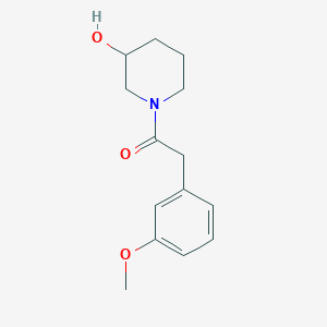 molecular formula C14H19NO3 B7514791 1-(3-Hydroxypiperidin-1-yl)-2-(3-methoxyphenyl)ethanone 
