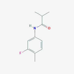 molecular formula C11H14FNO B7514795 N-(3-fluoro-4-methylphenyl)-2-methylpropanamide 