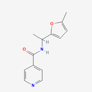 molecular formula C13H14N2O2 B7514804 N-[1-(5-methylfuran-2-yl)ethyl]pyridine-4-carboxamide 