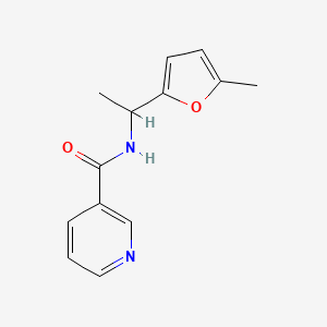 molecular formula C13H14N2O2 B7514811 N-[1-(5-methylfuran-2-yl)ethyl]pyridine-3-carboxamide 