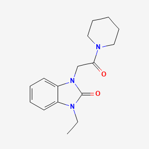 molecular formula C16H21N3O2 B7514820 1-Ethyl-3-(2-oxo-2-piperidin-1-ylethyl)benzimidazol-2-one 