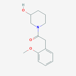 molecular formula C14H19NO3 B7514829 1-(3-Hydroxypiperidin-1-yl)-2-(2-methoxyphenyl)ethanone 